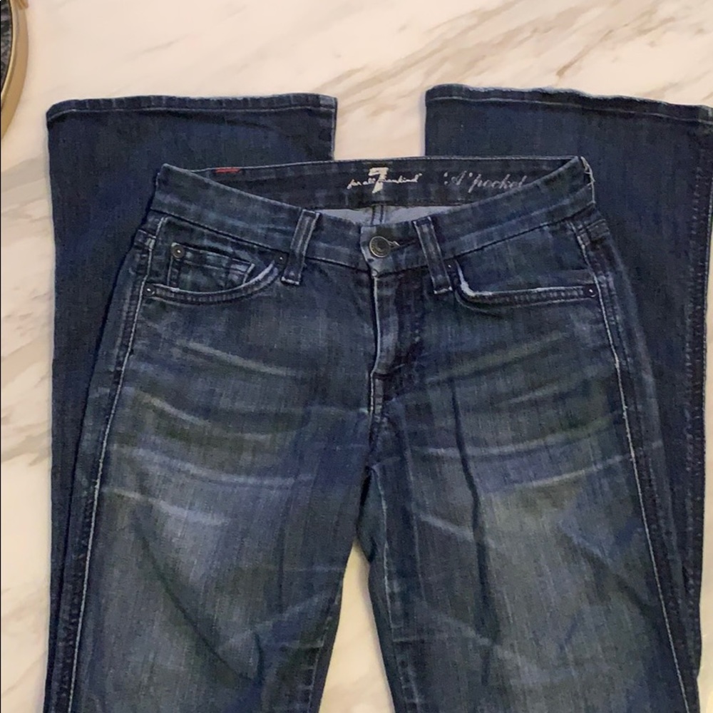 7 For All Mankind.  Sz 24.  Dark wash
